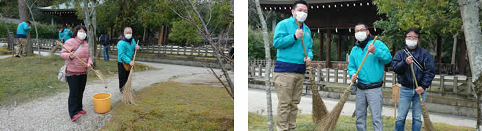 橿原神宮（奈良県）にてボランティア活動