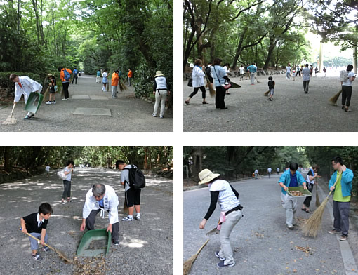 2015年ハウスクリーニングの日ボランティア風景・熱田神宮