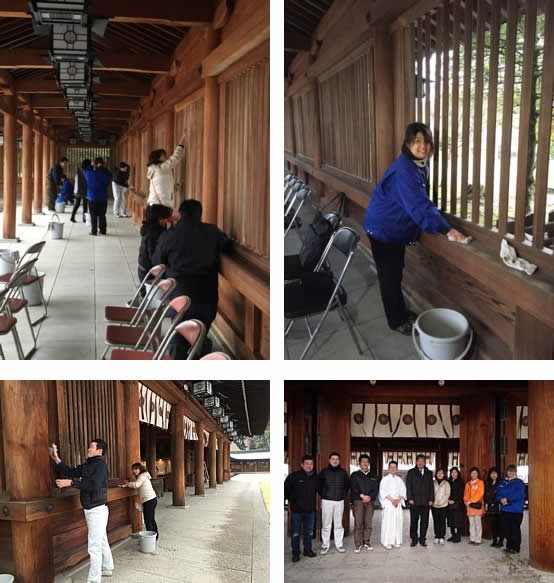 奈良地区ボランティア活動　橿原神宮の清掃